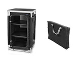Juego de 2 – Cocina de camping robusta, estable, con protección contra el viento plegable + armario de camping resistente a la intemperie plegable