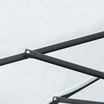 Outsunny Sombrilla Semicircular 230x130x245 cm Parasol para Pared de Jardín con Manivela y Mástil de Metal de Ø38 mm Terraza Balcón Crema