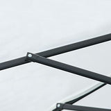 Outsunny Sombrilla Semicircular 230x130x245 cm Parasol para Pared de Jardín con Manivela y Mástil de Metal de Ø38 mm Terraza Balcón Crema