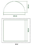 Coleman Event Dome - Carpa para Fiestas con Varillas de Acero, Gazebo, Tienda de Eventos, protección Solar SPF 50+, Color Azul, tamaño L - 3,65 x 3,65