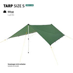 Wechsel Tents Tarp S - Refugio de Camping Ultraligero 290 x 400 cm, Protección UV Impermeable, Color Verde (Zero-G Line)