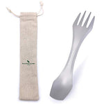 Boundless Voyage Tenedor de Titanio Ultraligero Cuchara de Titanio para Acampar Cuchara Exterior Utensilios de Titanio