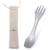Boundless Voyage Tenedor de Titanio Ultraligero Cuchara de Titanio para Acampar Cuchara Exterior Utensilios de Titanio