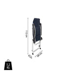 Campart Travel CH-0592 Silla de Camping, Acolchada, Cordón Elástico, Azul Marino