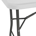 Orion91 Mesa Catering Plegable Portátil Rectangular 180 cm Mesa Multiusos: Camping, Eventos en Espacios Exteriores o Interiores | Mesa Resina y Patas Acero | 4-6 Personas y Carga de 150kg