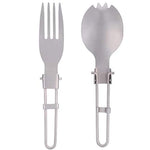 Set tenedor y cuchara plegable Spork Titanio senderismo y camping