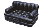 Bestway 75054 Sofá multiusos, 188 x 152 x 64 cm, PVC, negro, 74 x 60 x 25 pulgadas