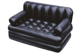 Bestway 75054 Sofá multiusos, 188 x 152 x 64 cm, PVC, negro, 74 x 60 x 25 pulgadas
