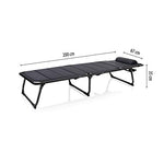 CAMPART Travel BE-0665 Ancona – Tumbona, textilene, respaldo plegable