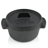 BBQ-Toro Mini Dutch Oven Set de Hierro Fundido | 6 Piezas | Ø 11 cm | Curada