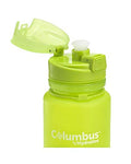 COLUMBUS Aqua 650 ML Green Botella Fitness y Ejercicio, Adultos Unisex, Verde (Verde Lima), Talla Única