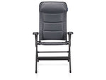 Napoli XL - Silla de camping (reclinable en 7 posiciones, 2 unidades), color gris oscuro