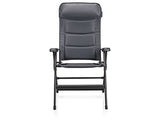 Napoli XL - Silla de camping (reclinable en 7 posiciones, 2 unidades), color gris oscuro