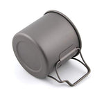 TOAKS Taza/Olla Portátil Ultraligera de Titanio para Acampar (375ml con Tapa[CUP-375-C])