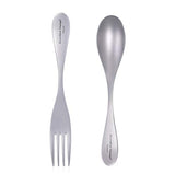 Boundless Voyage Tenedor de titanio cuchara 2 unids para acampar viaje casa con bolsa de transporte al aire libre cubiertos utensilios de cocina Ti1070T