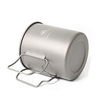 Toaks - Taza de camping de titanio puro, tamaño grande, se puede utilizar como cazuela (375 ml, 450 ml, 550 ml, 650 ml, 750 ml, 1100 ml), 450ml(without lid)