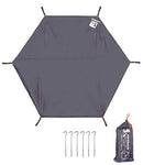 HIKEMAN Lona Multiusos Impermeable para Acampar al Aire Libre,Tienda de campaña y toldo,Hexágono Alfombra de campaña,años para Camping,Senderismo,Picnic (M)