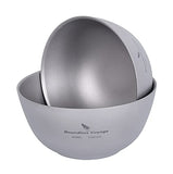Tazón de titanio para acampar al aire libre, senderismo 250ml 350ml