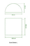 Coleman Carpa Event Shelter, Cenador para Festivales, jardín y Camping, construcción Robusta de mástiles, Gazebo con protección Solar SPF 50+