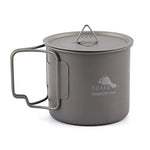 TOAKS Taza/Olla Portátil Ultraligera de Titanio para Acampar (375ml con Tapa[CUP-375-C])