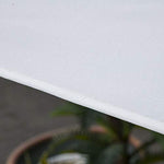 Outsunny Sombrilla Semicircular 230x130x245 cm Parasol para Pared de Jardín con Manivela y Mástil de Metal de Ø38 mm Terraza Balcón Crema