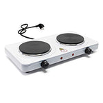 WilTec Cocina Doble Camping 2000W Placa eléctrica portátil 2 fogones Cocina Outdoor Provisional Vacaciones