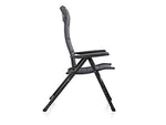 Napoli XL - Silla de camping (reclinable en 7 posiciones, 2 unidades), color gris oscuro
