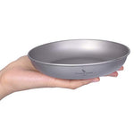 Boundless Voyage Ultralight Titanium Pan Dish Plate con Bolsa de Malla de Transporte Vajilla de Titanio al Aire Libre y Utensilios Kit de desorden para Mochila de Camping Ti13137B