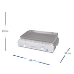 CAMPINGAZ Blue Flame LX - Barbacoa de Gas con Placa esmaltada y 2 quemadores de Acero, Parrilla de Mesa con tecnología BlueFlame para Parrilla mediterránea a la Plancha, Gris