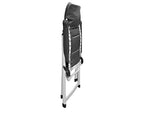 Campart Travel CH-0596 Novara - Juego de 2 sillas de camping ajustables en 7 posiciones, color gris