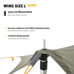 Wechsel Tents Wing L - Toldo para Tienda Refugio de Campaña, Proteccion Impermeable Resistente a la Lluvia, 385 x 410 x 280 cm (Travel Line)