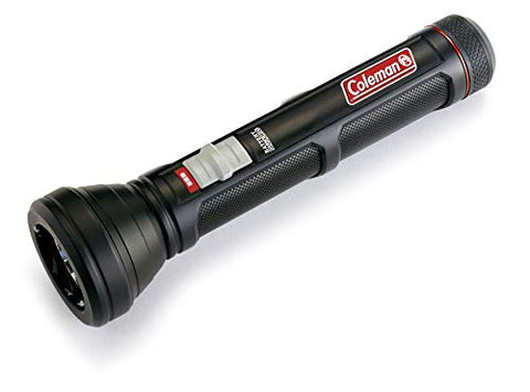 Coleman Clm02 UK Linterna LED (750 lúmenes, luz de Alta Potencia, para Interior y Exterior, 6 Pilas AA Incluidas, Linterna pequeña, Color Negro