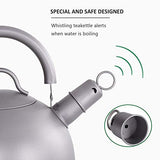 Boundless Voyage Tetera ultraligera de gran capacidad con zumbador de advertencia de 2 l de titanio para agua hirviendo, café, té Ti1584A