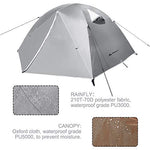 Forceatt Tienda De Campaña 3 Personas, con 100% A Prueba De UV/Viento/Impermeable, Tienda de Techo de Doble Capa Portátil Ultraligera, para Trekking, Camping, Playa, Aventura Etc