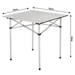 TecTake Mesa Plegable de Aluminio portátil Camping terraza jardín Mesa Multifuncional - Varios Modelos - (No. 401169: 70 x 70 x 70 cm)