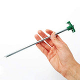 com-four® 48x Clavijas de Acero para Carpa - Clavijas largas y duraderas con Montaje de plástico para Acampar y en Exteriores - Ideal para terrenos Normales y Duros