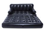 Bestway 75054 Sofá multiusos, 188 x 152 x 64 cm, PVC, negro, 74 x 60 x 25 pulgadas