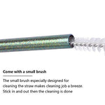 Boundless Voyage Titanium Bent and Straight Straw Paja de Dos Formas de aleación de Titanio Multicolor con Cepillo de Limpieza para Viajes al Aire Libre en casa Camping Camping Senderismo Beber
