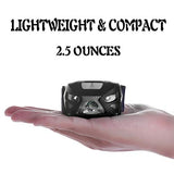 APUNOL - 2 Unidades Linterna Frontal LED USB Recargable