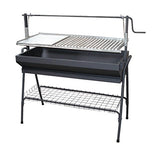 IMEX EL ZORRO 71763 Barbacoa con Parrilla-Plancha y Elevador, Negro, 60 x 50 x 115 cm