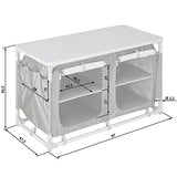 TecTake 800747 Cocina de Camping, Aluminio, Plegable para Exteriores, Patas Ajustables, Compartimentos, Negro, Incl. Bolsa de Transporte - Varios Modelos (Tipo 4 | No. 403347)