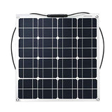 Placa Solar 12V y 50W monocristalino para batería de automóvil, camper, camper, barco, baterías de 12V (50)