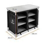 KESSER® Armario de Cocina de Camping, Cocina de Camping con Marco de Aluminio, Incl. Bolsa de Transporte, Armario de Cocina para el Camping, Muebles de Camping, Al Aire Libre