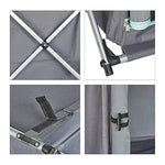 Relaxdays Armario de Camping Plegable con asa, Almacenamiento Estable para Cocina de Camping, 96 x 53,5 x 53 cm, Color Gris