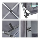 Relaxdays Armario de Camping Plegable con asa, Almacenamiento Estable para Cocina de Camping, 96 x 53,5 x 53 cm, Color Gris