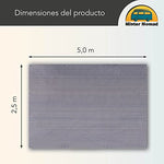 Mr Nomad Alfombra de Suelo de Camping 5,0 m x 2,5 m - con recogedor - Alfombra de Camping, Azul/Gris, Ideal para el Suelo del toldo, Incluye Bolsa de Transporte, 4 Clavijas en T y 12 Clavos de Acero