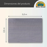 Mr Nomad Alfombra de Suelo de Camping 5,0 m x 2,5 m - con recogedor - Alfombra de Camping, Azul/Gris, Ideal para el Suelo del toldo, Incluye Bolsa de Transporte, 4 Clavijas en T y 12 Clavos de Acero