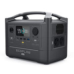 Estación de energía portátil ECOFLOW EF RIVER Max, batería de repuesto de litio de 576Wh, con 3600W (1200W de pico), tomas de corriente CA y linterna LED, generador solar
