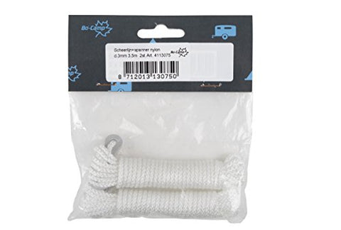 Bo-Camp – Cuerda + tensores – Ø 3 mm – 2 x 3,5 Metros – Nylon