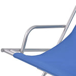 vidaXL Tumbonas Modelos Reclinables Pack 2 Unidades de Acero Azul 69x61x94 cm